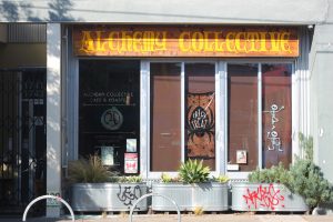 Alchemy Collective sits on the corner of Alcatraz Ave and Ellis St in Berkeley, with their outside seating currently closed due to COVID-19.