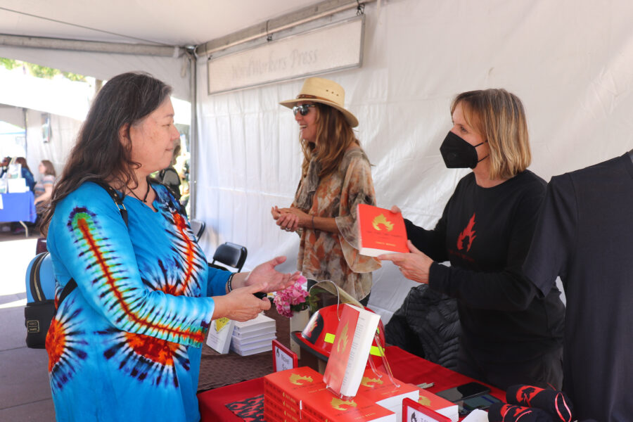 Author Tracy Moore came to the Bay Area Book Festival to promote her new book, The Fire She Fights.
