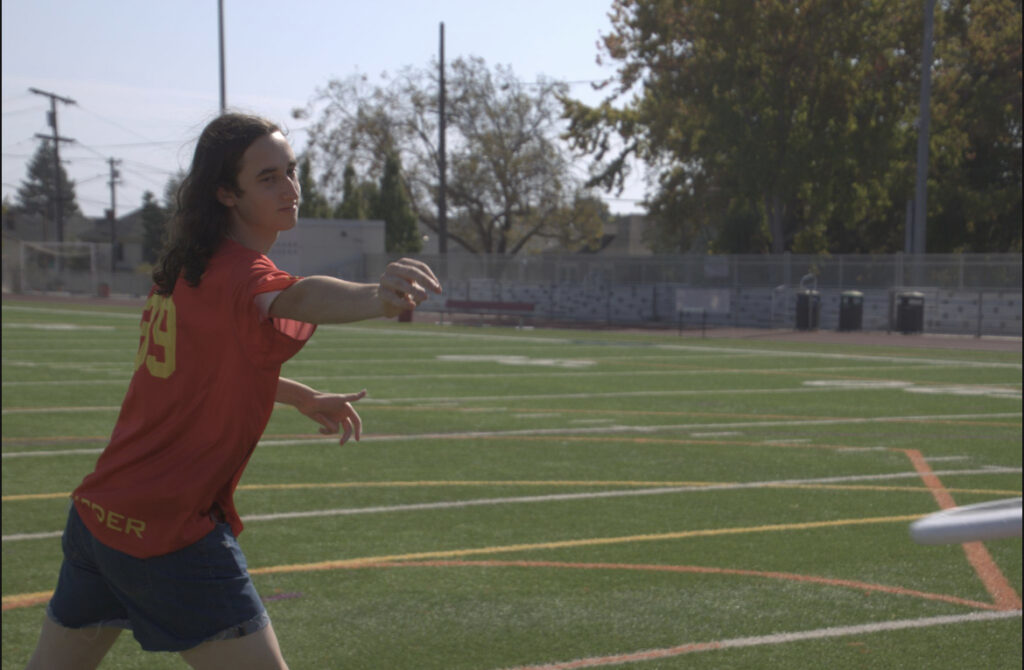 Eliza Harder (she/her) plays Ultimate Frisbee.