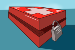 A first aid kit box