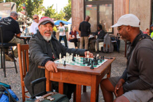 The chess spot served as a community hub.