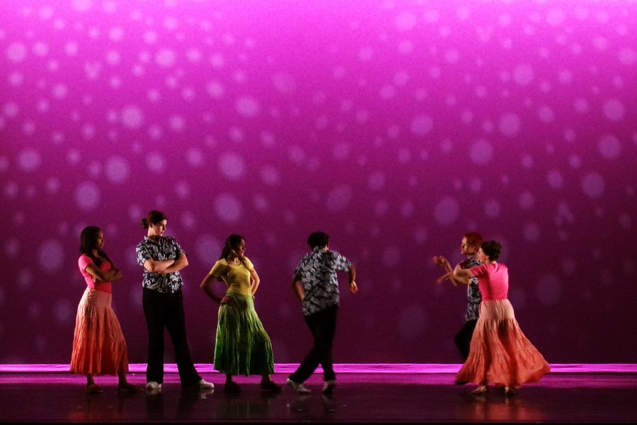 Students perform in "Enamorada" choreographed by Madelline Melendez Garcia and Alejandro Rodriguez.